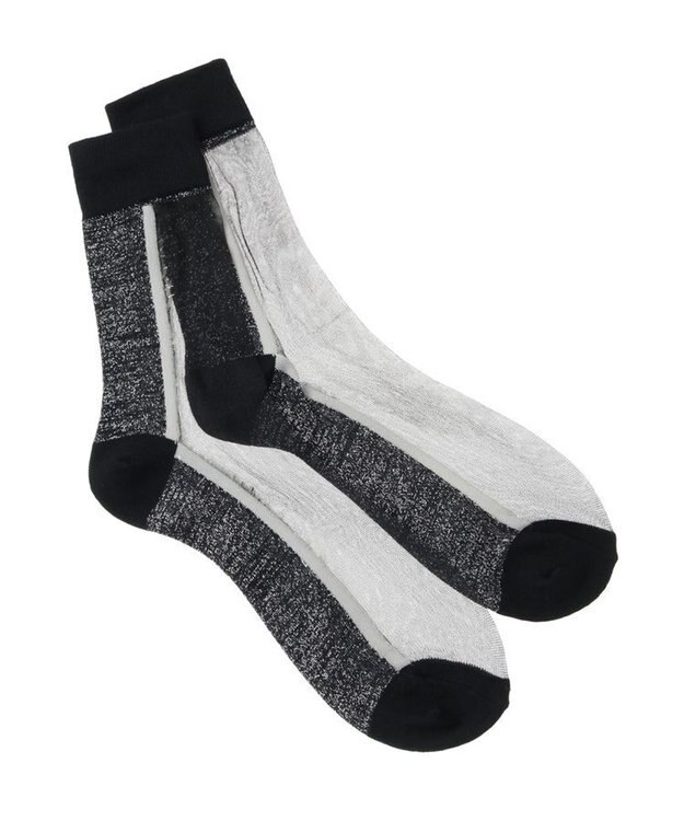 Green Parks ＪＡＭＧＡＲＤＥＮ　シアーラインラメソックス Black