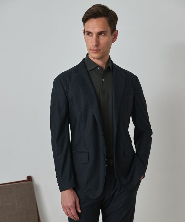 GOTAIRIKU セットアップ対応【カイテキ７機能】ドライジャージー ジャケット_ヘリンボーン柄(26年モデル) カーキ×ヘリンボーン柄