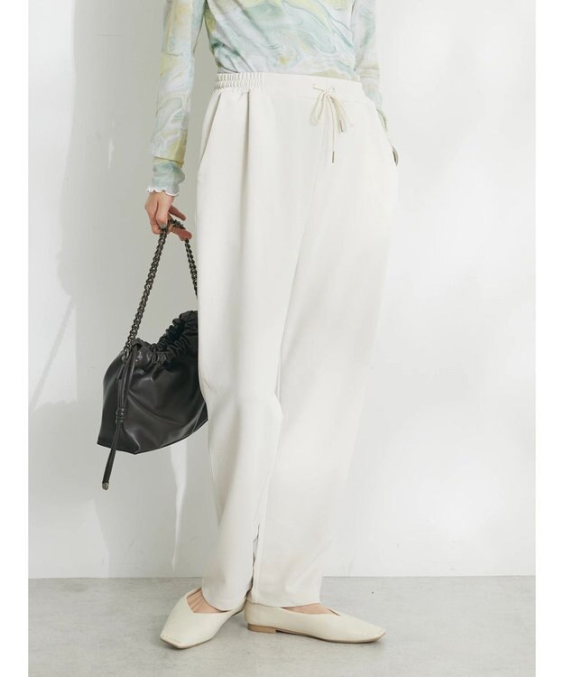 CRAFT STANDARD BOUTIQUE ストレッチカラーイージーパンツ Ivory