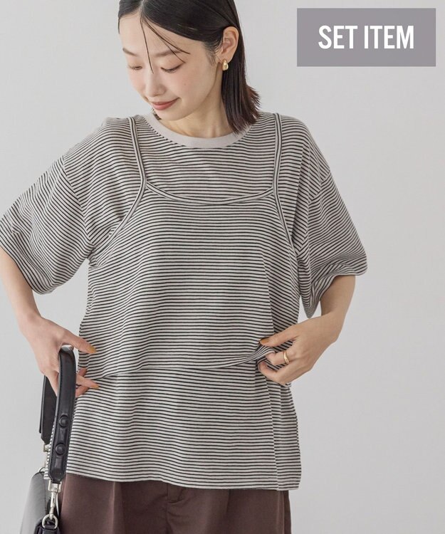 AMERICAN HOLIC 【2点セット】キャミレイヤードTシャツ Black