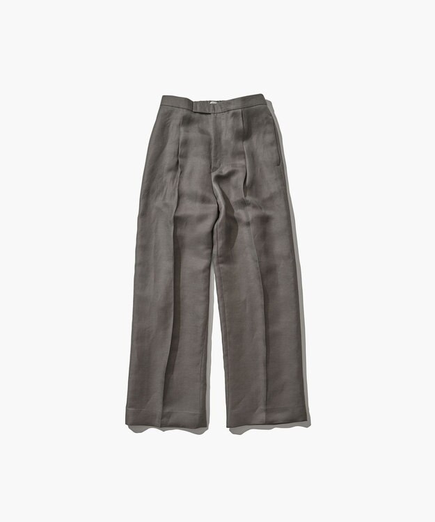 ATON LINEN CUPRA | ストレートパンツ CHARCOAL GRAY