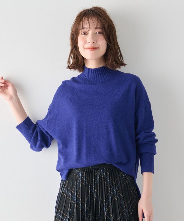 ANY 【手洗い可】イタリーヤーンウールカシミヤミックスプルオーバー ロイヤルブルー