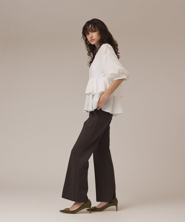 GRACE CONTINENTAL ティアードシャツチュニック ホワイト