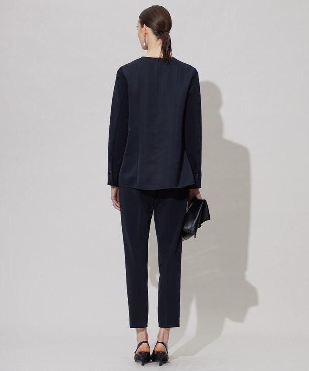 ICB L 【洗える】ミリオーネダンボールニット スティックパンツ ネイビー系