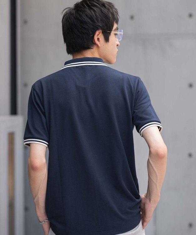 WEGO 【ユニセックス着用ITEM/MLサイズ展開】ワンポイント刺繍カノコポロ（SS） ネイビー