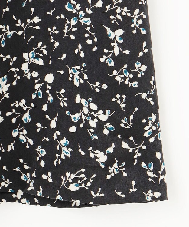 J.PRESS LADIES S 【洗える】ピーチサテン フラワープリント スカート ネイビー系5