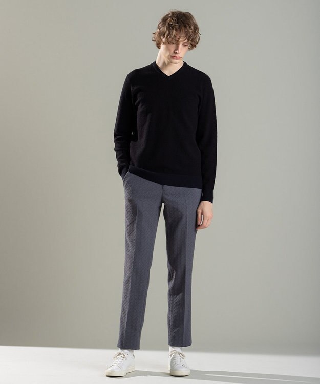 JOSEPH HOMME ライトアムンゼン　Vネックニット ブラック系