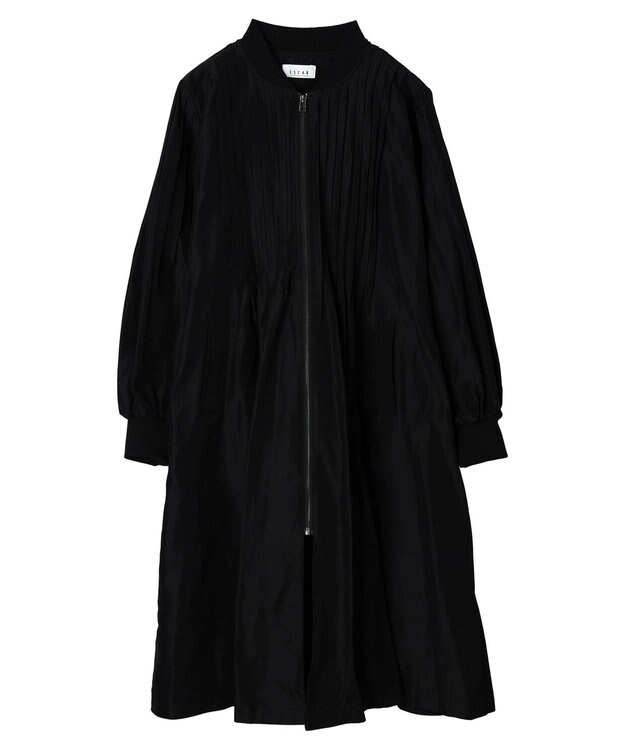 Green Parks ■ＥＳＣＡＲ　ピンタックミリタリーロングコート Black