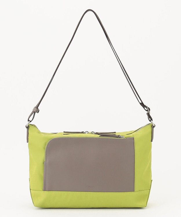 Y'SACCS ナイロン×リサイクルレザー　コンビマルチショルダー ライトグリーン