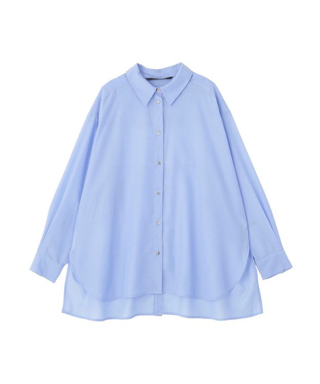 YECCA VECCA バック釦シアーシャツ Blue