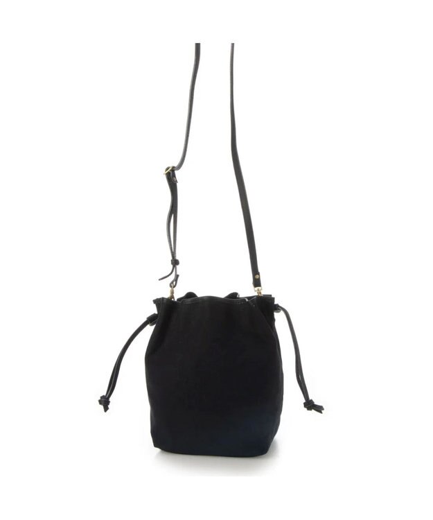 UNBILLION perche パラフィン防水キャンバスドロストショルダーバッグ ブラック