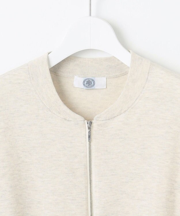 J.PRESS LADIES 【洗える】ラメニット ブルゾン ナチュラル系