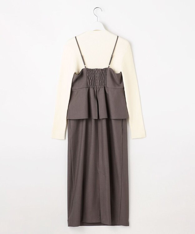 ANY SIS 【2SET】ビスチェ ワンピース × ニット セット ブラウン