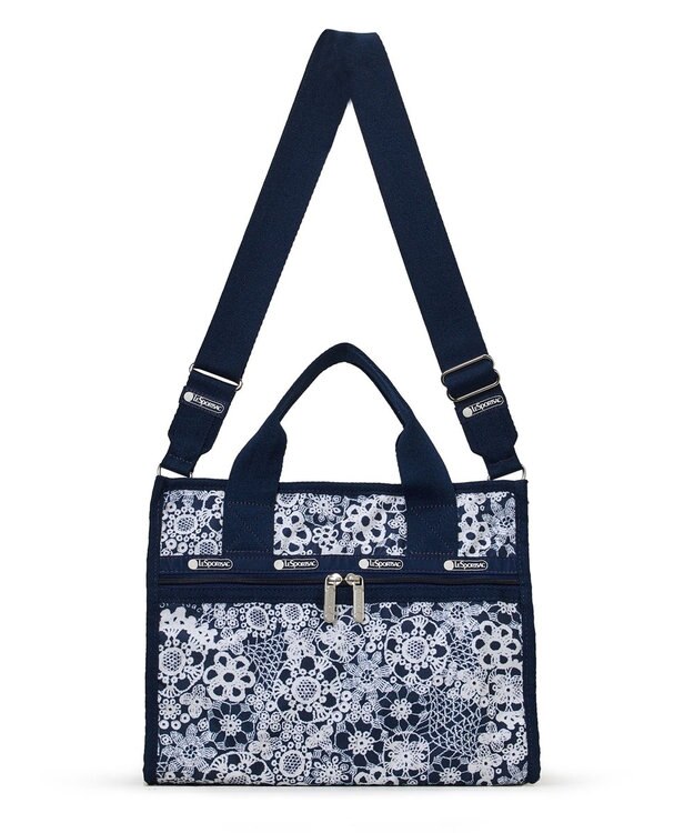 LeSportsac LARGE E/W TH TOTE/フローラルレースネイビー フローラルレースネイビー