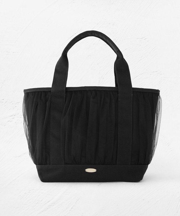 TOCCA GATHER TULLE TOTE キャンバストート ブラック系