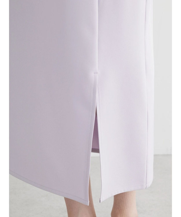 Green Parks 〈選べるきれシル〉Ｉラインロング丈スカート Lavender