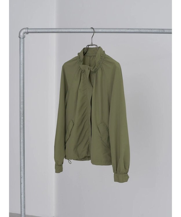 earth music&ecology スタンドフリルミリタリーブルゾン Khaki