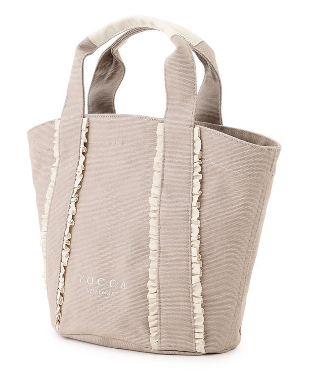 TOCCA 【八木アリサさん着用】TRILL TRIM CANVASTOTE キャンバストートバッグ ベージュ系