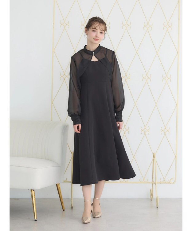 earth music&ecology ＳＥＴ２点ボレロ＋キャミワンピース Black