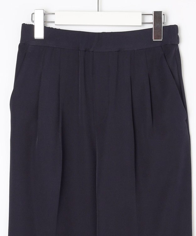 Feroux 【セットアイテム】美シルエット ブラウス×パンツ セットアップ ネイビー系