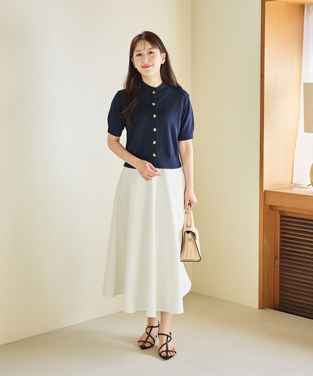 #Newans 〈花乃まりあさんコラボ〉コットンコードカーディガン ネイビー