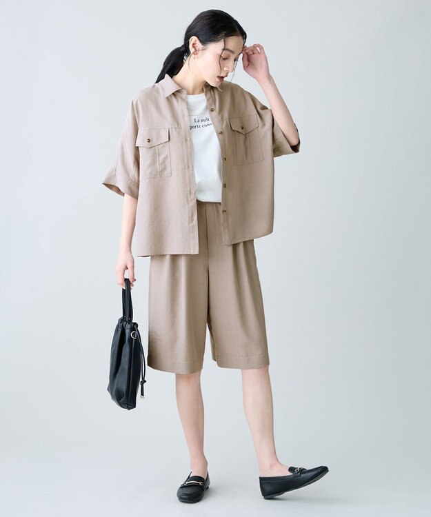 ANY ブリーズタックハーフパンツ（セットアップ着用可） サンドベージュ