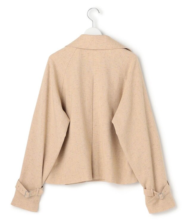 ICB 【先行予約】 ミックスブッチャー ショートトレンチコート ベージュミックス