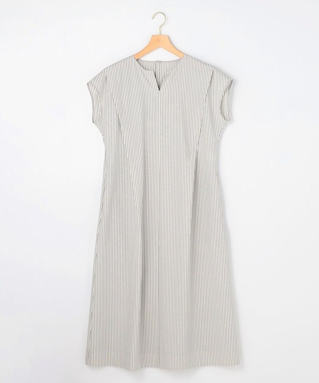 組曲 【先行予約】ソフトサッカー ワンピース エクリュ×ネイビーストライプ系1