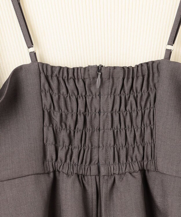 ANY SIS 【2SET】ビスチェ ワンピース × ニット セット ブラウン