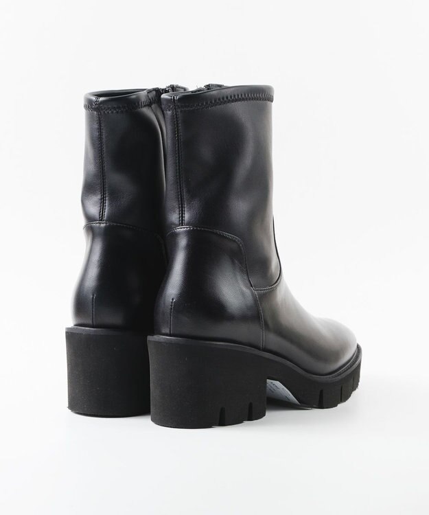 BONTRE 【イタリア製/本革】【LucaGrossi/ルカグロッシ】厚底ストレッチヒールブーツ/K839T-UA ブラック