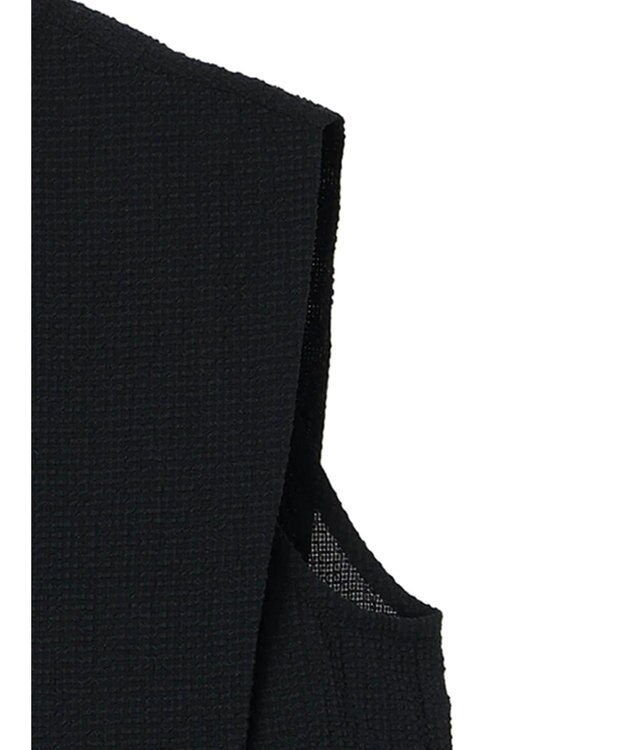 Green Parks 異素材レイヤードノースリーブブラウス Black