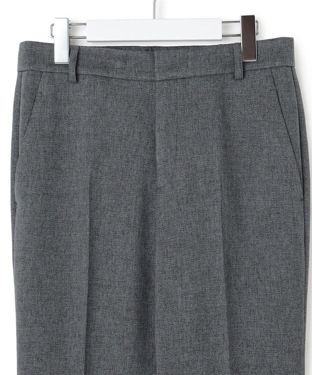 23区 【洗える】ウールライクカルゼ テーパードパンツ グレー系