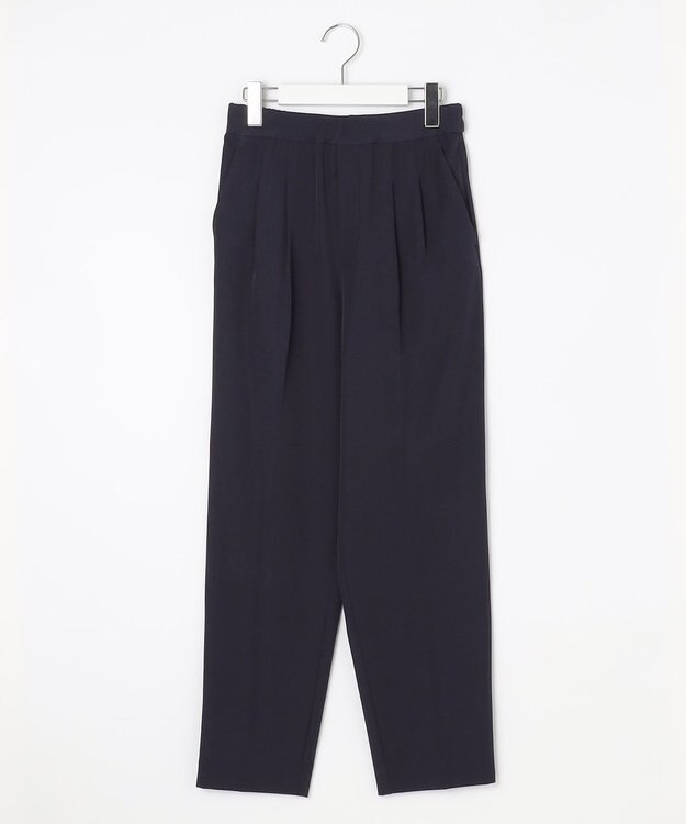 Feroux 【セットアイテム】美シルエット ブラウス×パンツ セットアップ ネイビー系