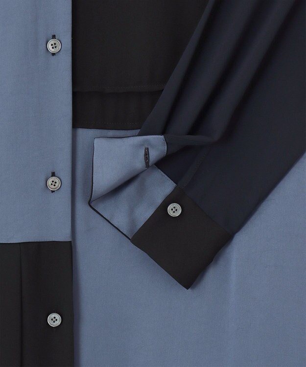 Paul Smith カラーブロック レース ワンピース インディゴブルー