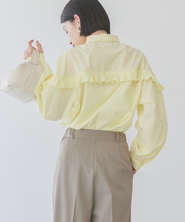 AMERICAN HOLIC イージーケアフリルシャツ Yellow