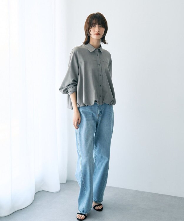 YECCA VECCA ルーズストレートデニムパンツ Indigo