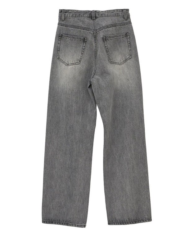 YECCA VECCA ルーズストレートデニムパンツ Gray