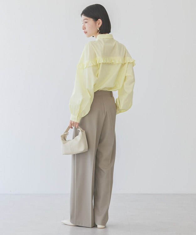 AMERICAN HOLIC イージーケアフリルシャツ Yellow