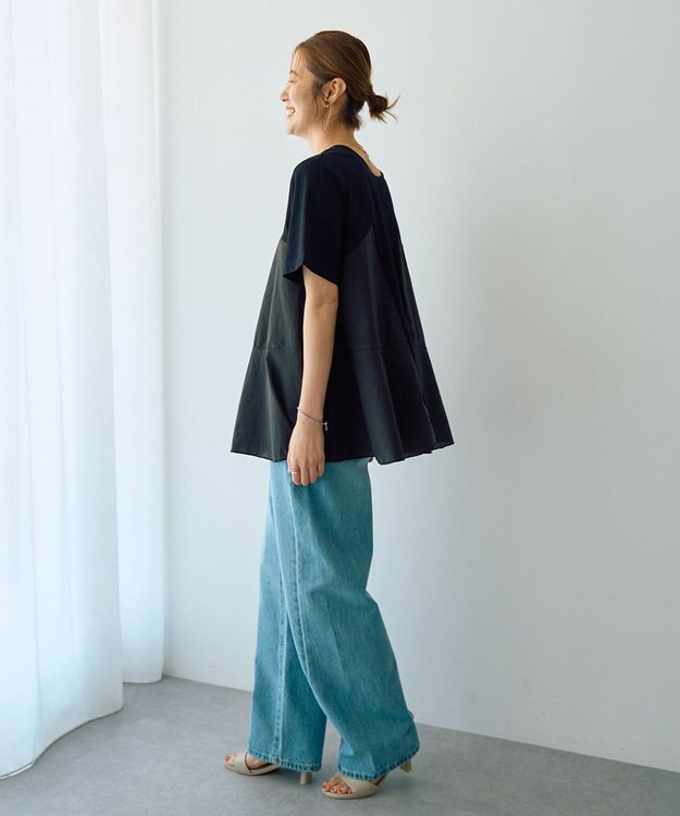 YECCA VECCA ルーズストレートデニムパンツ Indigo