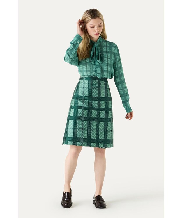 DAKS COOL CLASSICS ジオチェックスカート グリーン