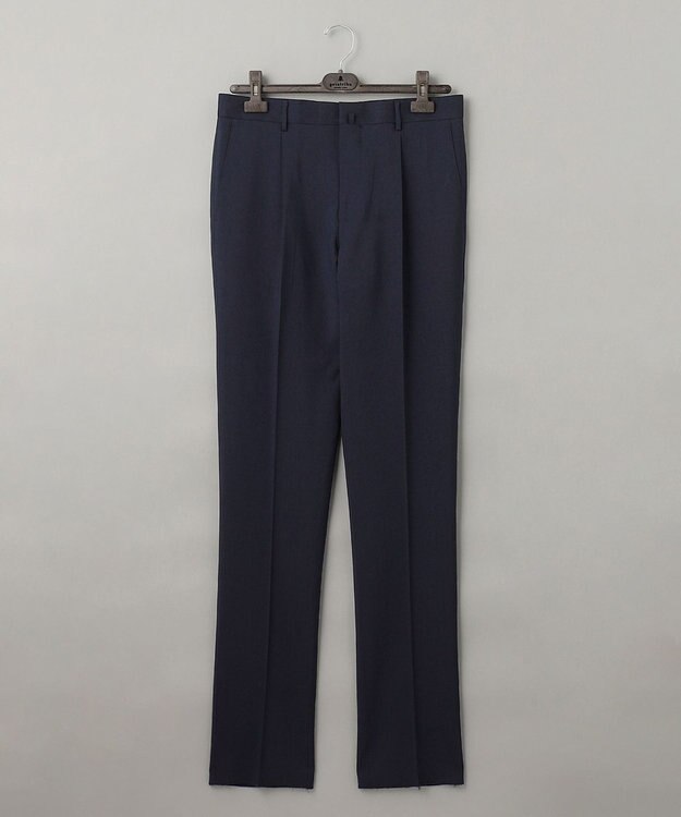 GOTAIRIKU ロングセラー【洗える/折り目加工/シワになりにくい/ウエストアジャスター】ウォッシャブル サマーウール100％パンツ_定番色(1タック)24年モデル ネイビー系