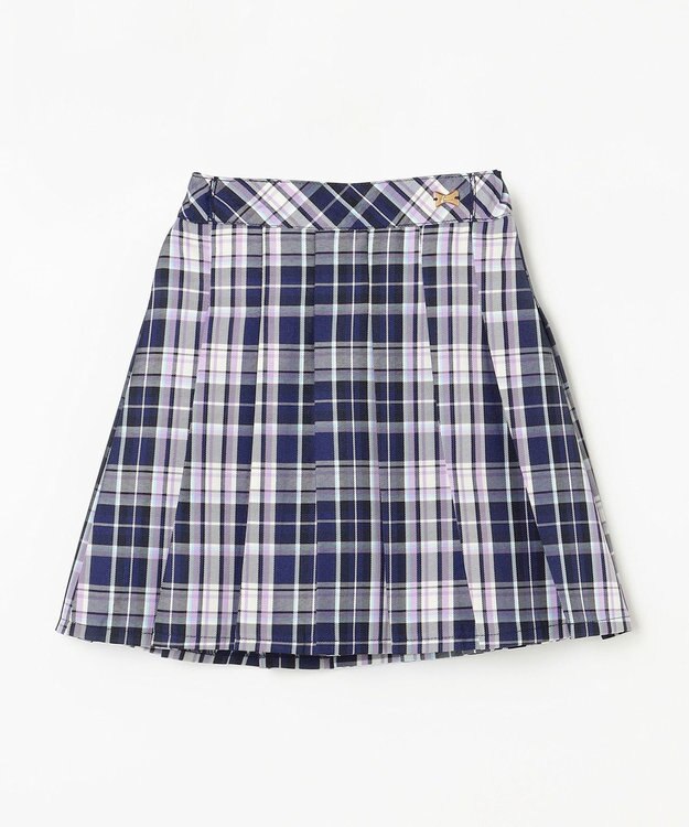 ANY KIDS プリーツ スカパン ネイビー×チェック