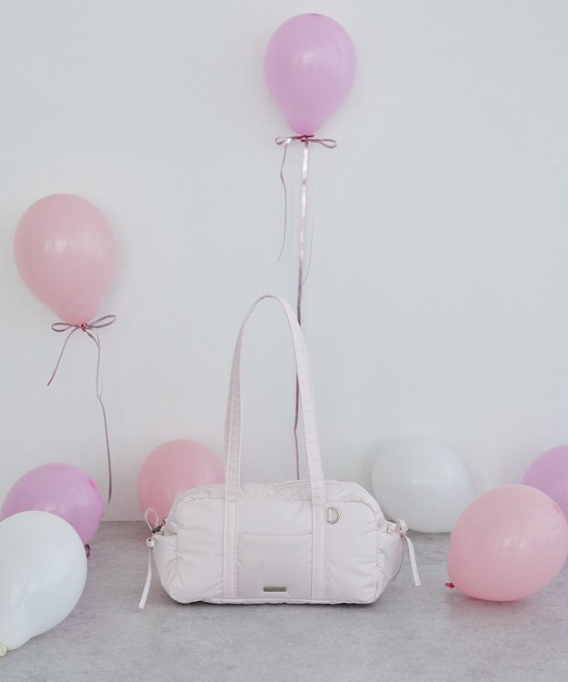 Maison de FLEUR サイドリボンパファーボストンバッグ Pink