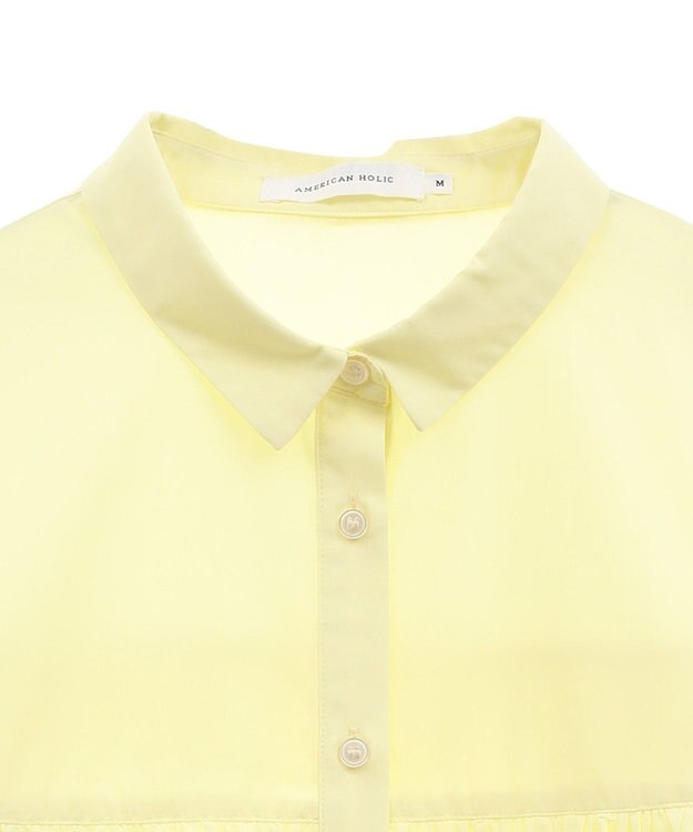 AMERICAN HOLIC イージーケアフリルシャツ Yellow