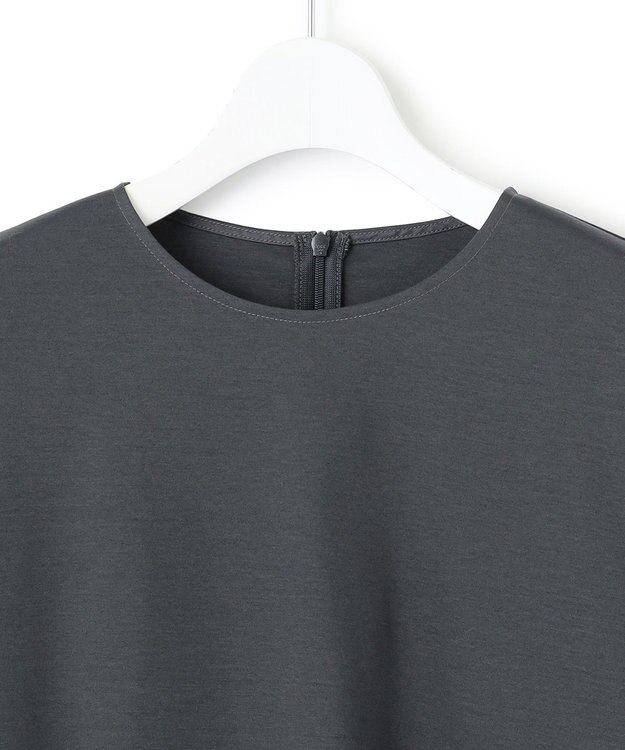 23区 L 【洗える】バナナスリーブ フォルム ロングTシャツ グレー系