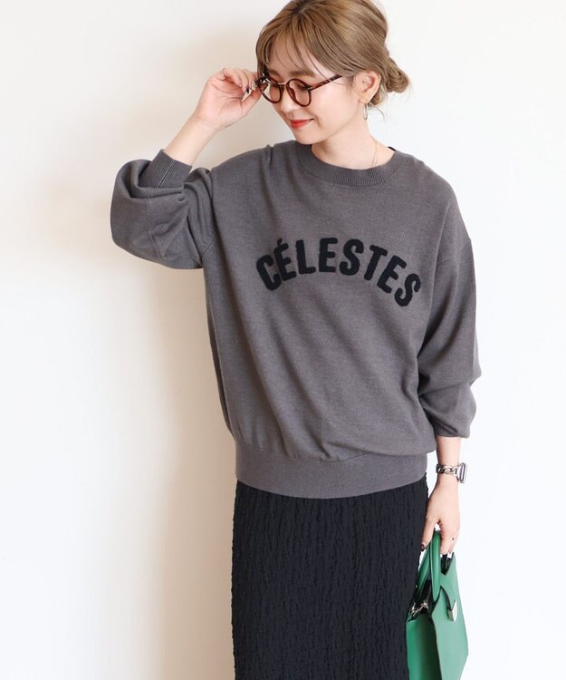 AMERICAN HOLIC バイパチＣＥＲＥＳＴＥＳロゴニットプルオーバー Gray Mixture