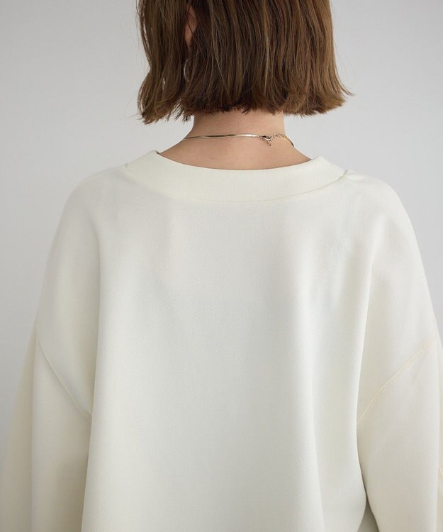 YECCA VECCA 金釦カットジョーゼットカーディガン Ivory