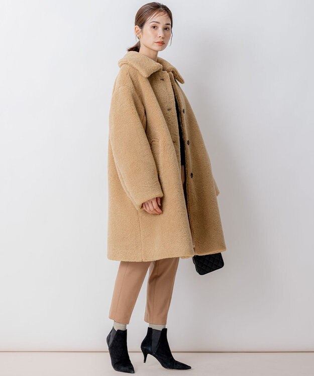 組曲 L テディボア コート ベージュ系