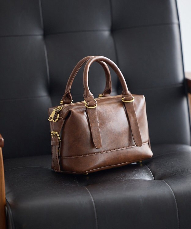 earth music&ecology ウ゛ィンテージライクボストンバッグ Light Brown