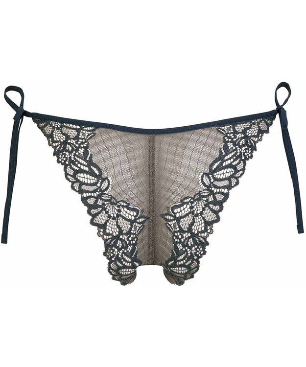 WACOAL Ｔバック ショーツ 【リボンブラ 脇すっきり】 BRB433とペア はきこみ丈あさめ バックのかぶりが広め ソング レディース PRA433 /ワコール グレー